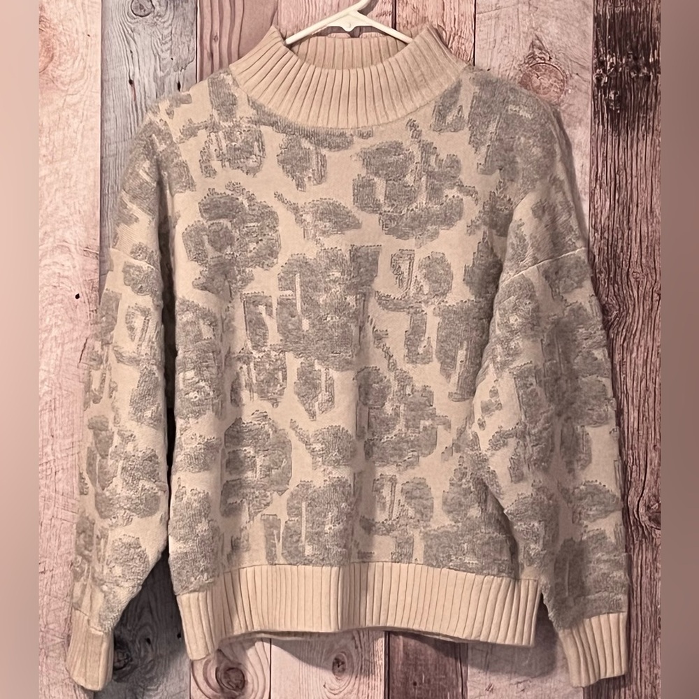 Garnet Hill recycled cashmere Jacquard pullover